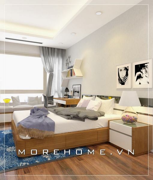 Giường ngủ gỗ hiện đại